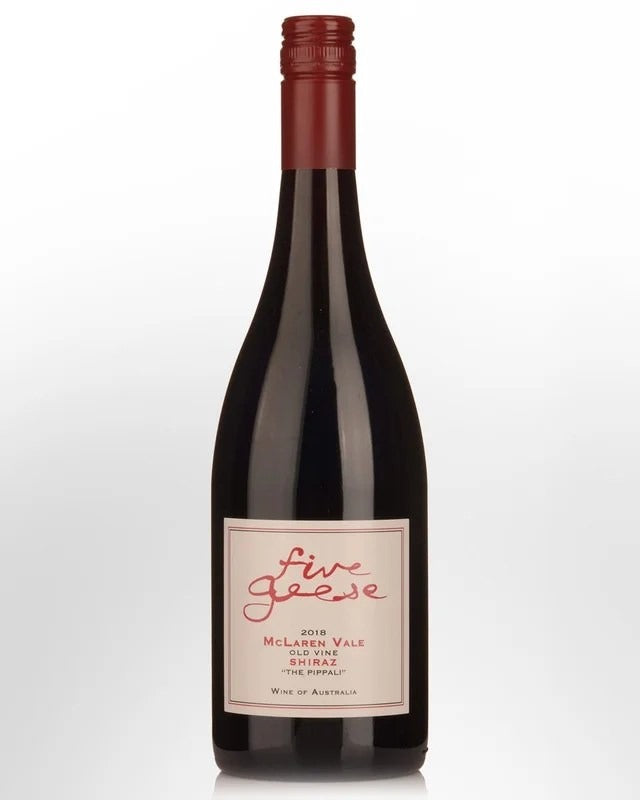 2018FiveGeeseThePippaliOldVineShiraz