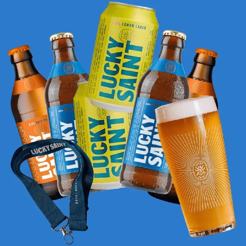 LuckySaint6BeerMixedPack(0.5%ABV)FREEGlass&Lanyard