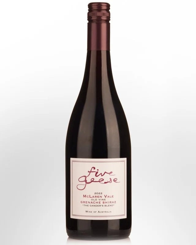 2022FiveGeeseTheGandersBlendOldVineGrenacheShiraz