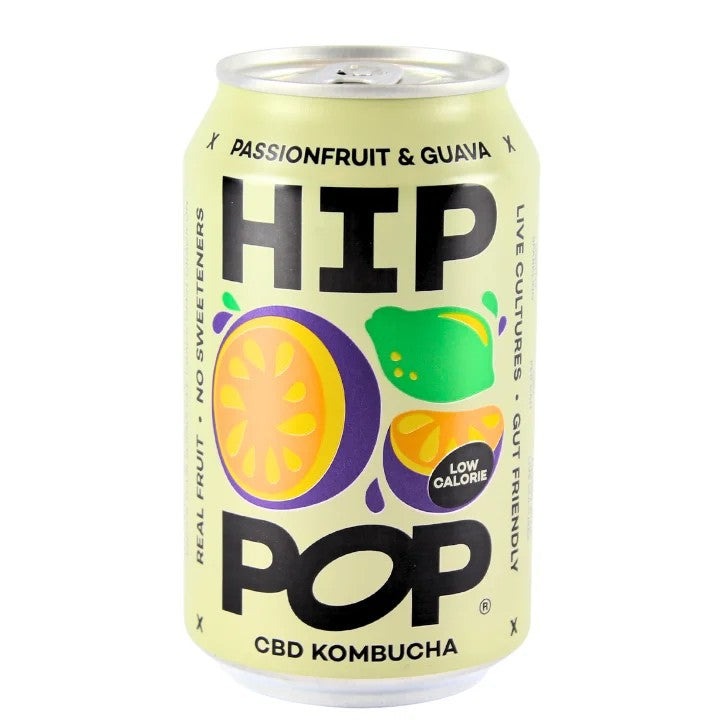 HipPop,CBDKombuchaPassionfruit+Guava330ml