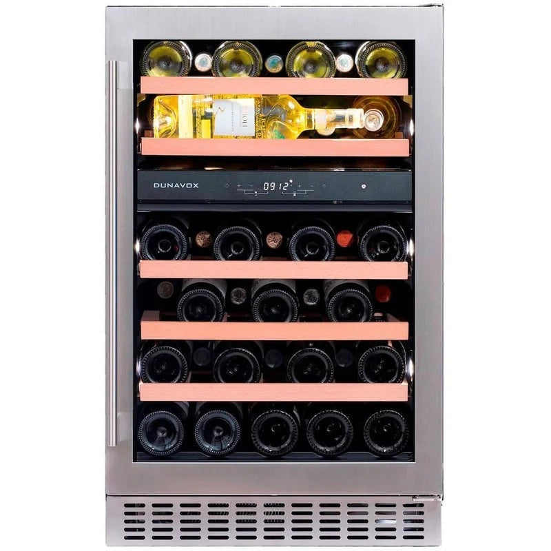 DunavoxFlow38Bottle2-TemperatureBuilt-InUndercounterWineCabinet–StainlessSteelDAUF-38.100DSS