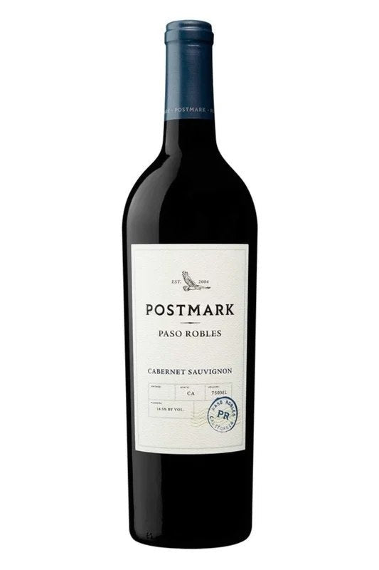 PostmarkPasoRoblesCabernetSauvignon2022–750ML