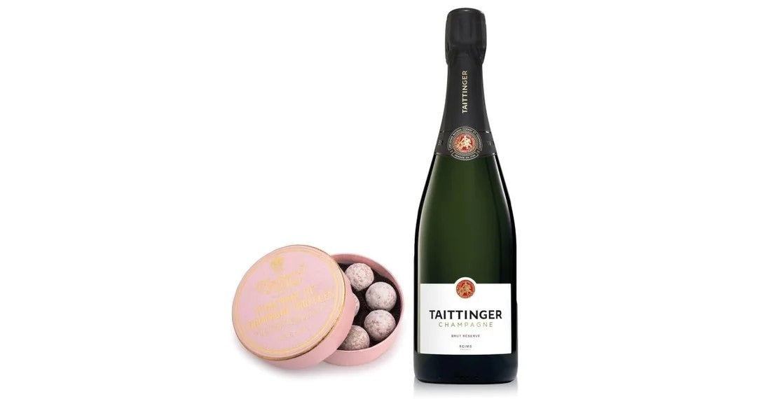 TaittingerBrutRéserveChampagne75cl&PinkTruffles135g