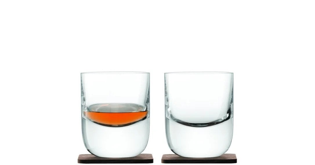 LSAWhiskyRenfrewTumblers&WalnutBase–Clear270ml