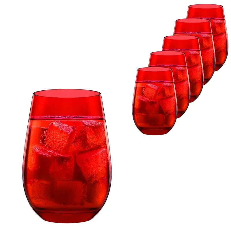 StolzleElementsRedWater/MixerTumblerGlass465ml–Setof6