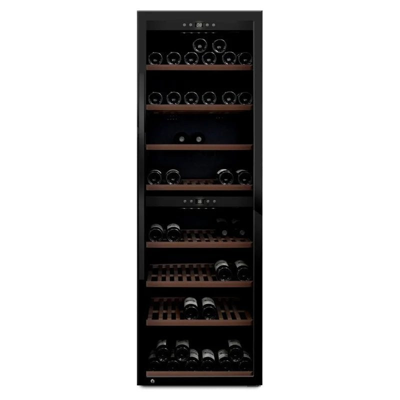 mQuvée–WineExpert180–DualZoneFreestandingWineCooler–Black