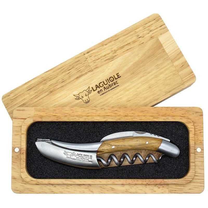 LaguioleenAubracSommelierCorkscrewOakBarrelHandle