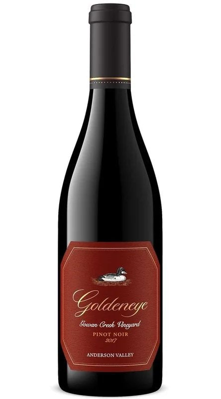 2017GoldeneyeAndersonValleyPinotNoirGowanCreekVineyard