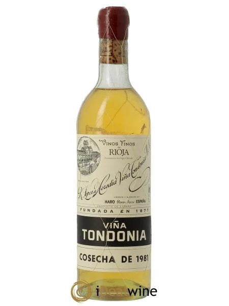 RiojaGranReservaBlancoVinaTondoniaR.LopezdeHeredia1981