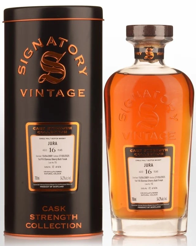 2009SignatoryVintageJura16YearOldCaskStrengthSingleMaltScotchWhisky(700ml)