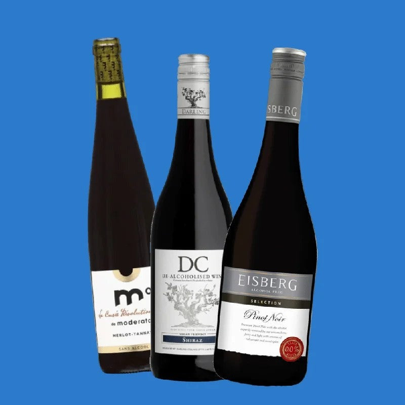 RedWineAlcoholFreeShowcase–3&6BottlePacks(0.5%ABV)