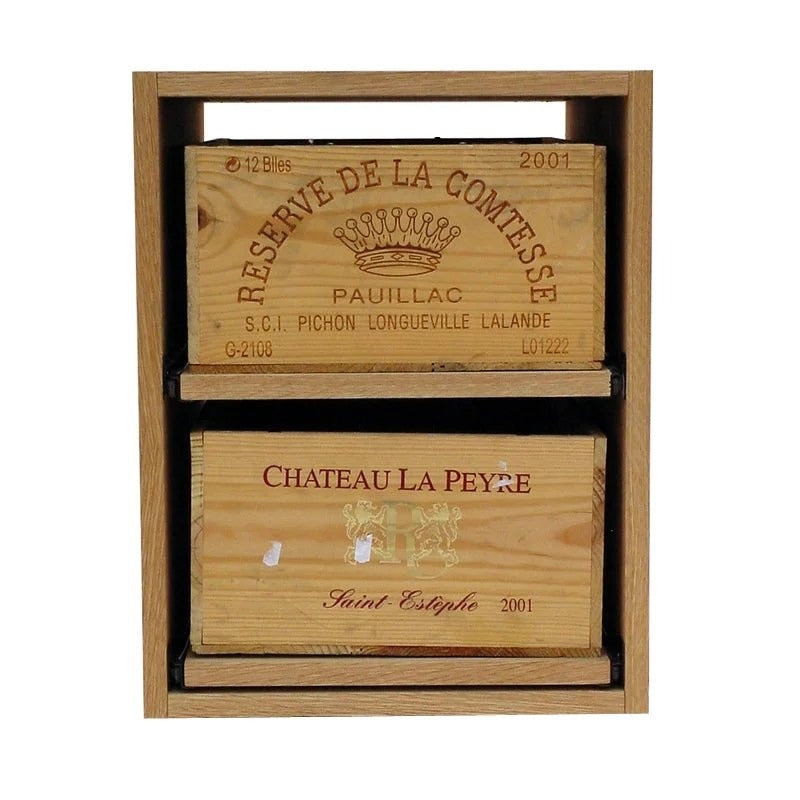 ShowcaseWoodenWineBottleCaseRack–2Drawer