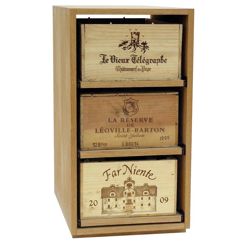 ShowcaseWoodenWineBottleCaseRack–3Drawer