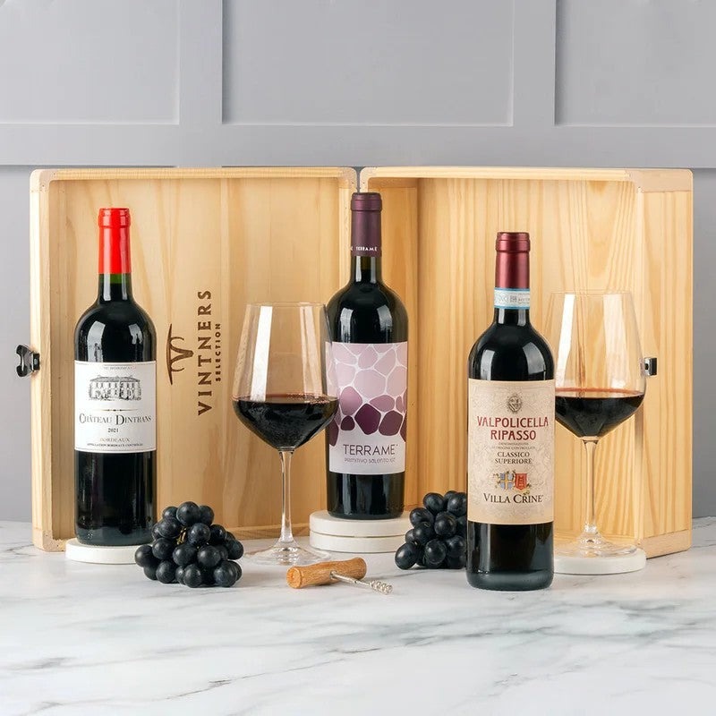 ConnoisseurClassicRedsTrioGiftinWoodBox