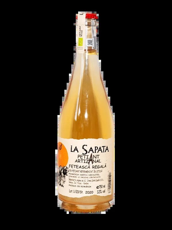 CramaDeltaDunariiLaSapataPetillantNaturelFeteascaRegalaArtisanalOrganicWhiteWine