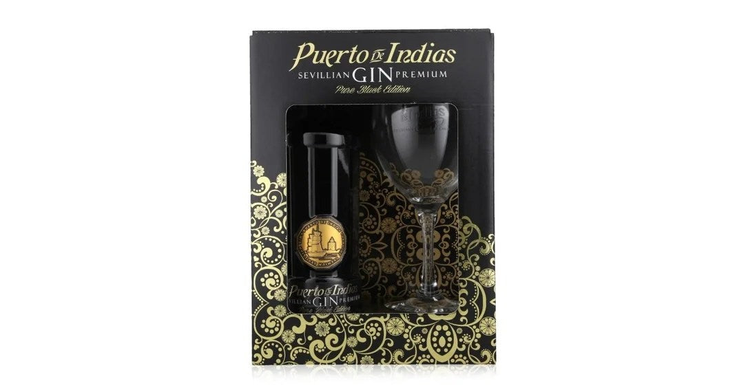 PuertoDeIndiasBlackGin70cl&BalloonGlassSet