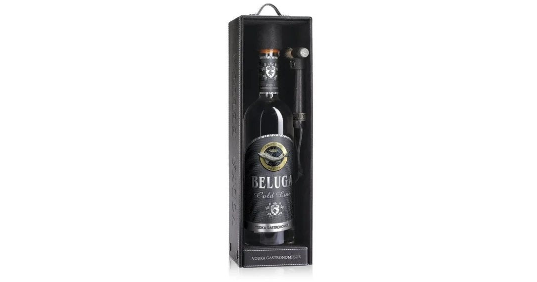 BelugaGoldLineVodka40%70clLeatherGiftCase