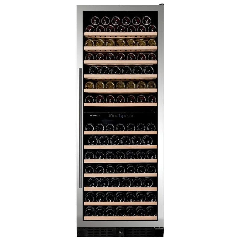 DunavoxGRANDE-108–600mm–DualZone–108Bottle–BuiltIn/Freestanding–ShallowDepth-TallWineCooler–DX-108.330DSS