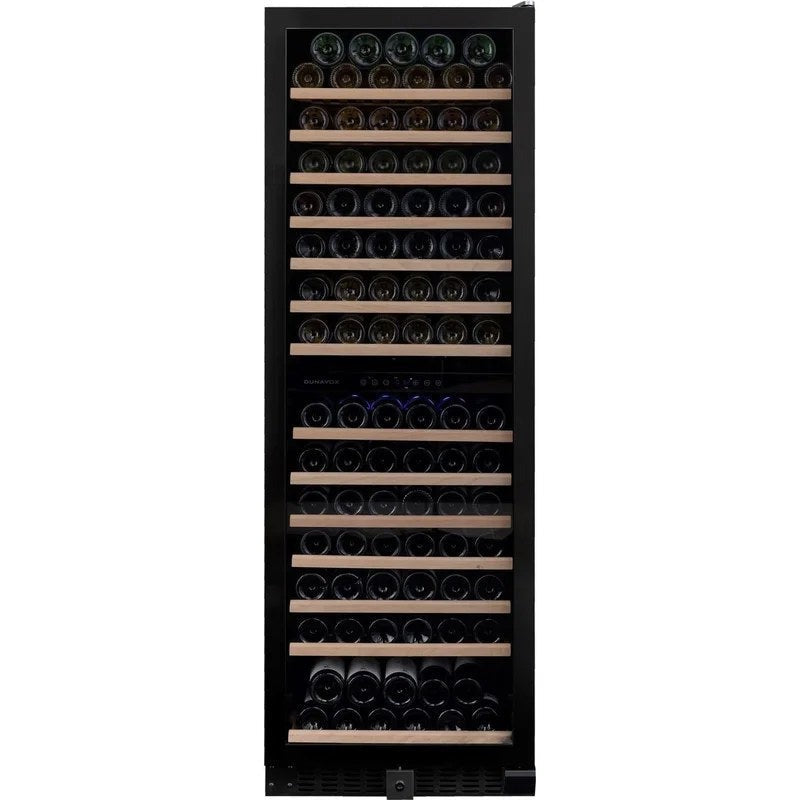 DunavoxGRANDE-166–600mmDualZone–166Bottle–BuiltIn/Freestanding–TallWineCooler–DX-166.428DBK
