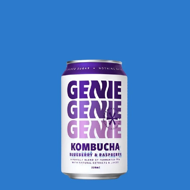 GenieDrinks‘Blueberry&Raspberry’KombuchaSoda(0%ABV)