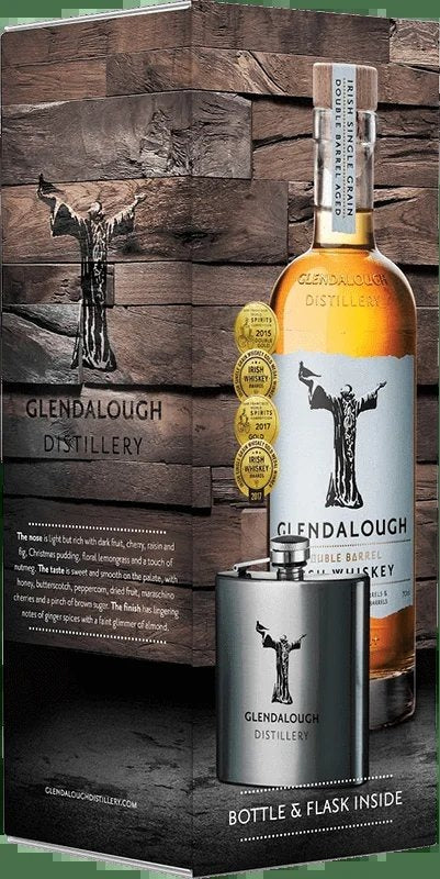 GlendaloughDoubleBarrel70clBtl&HipFlask