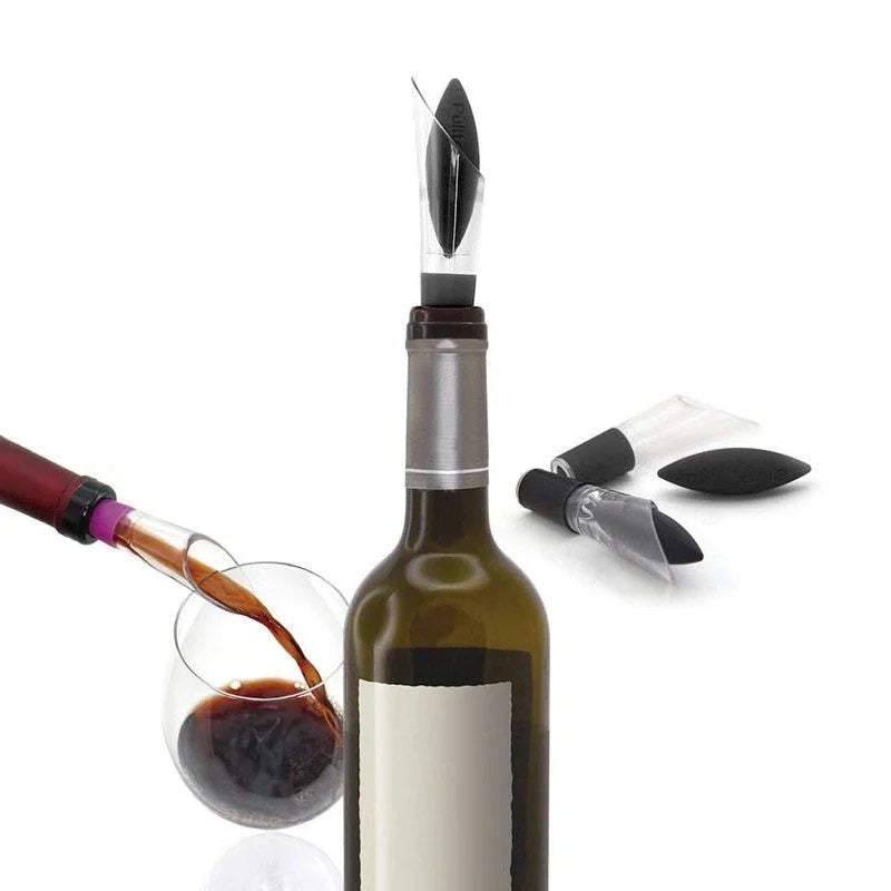 PulltexUranusWineBottleStopper&Pourer–Black