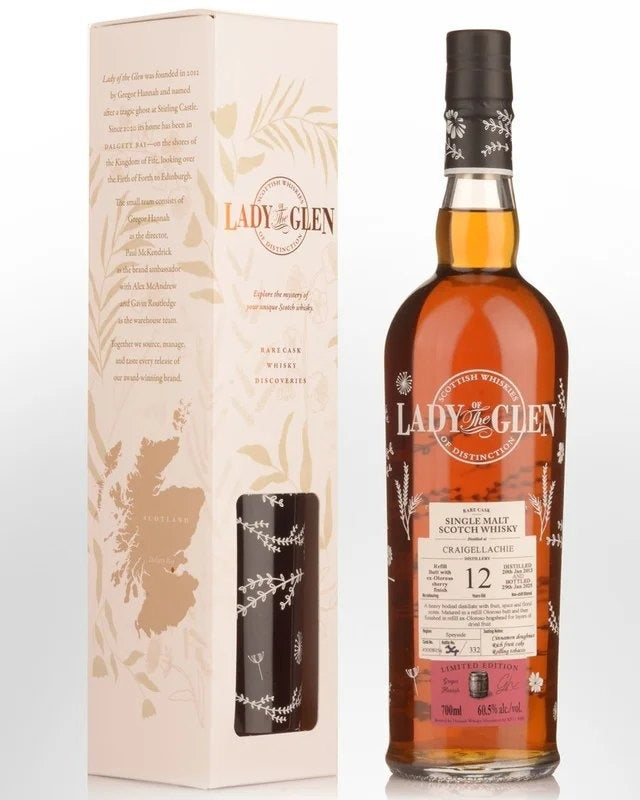 2013LadyoftheGlenCraigellachieSingleCask#300805a12YearOldCaskStrengthSingleMaltScotchWhisky(700ml)