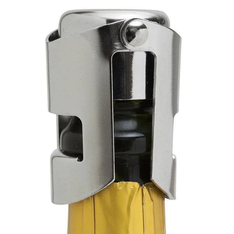 ChromePlatedSteelChampagneBottleStopper/Sealer