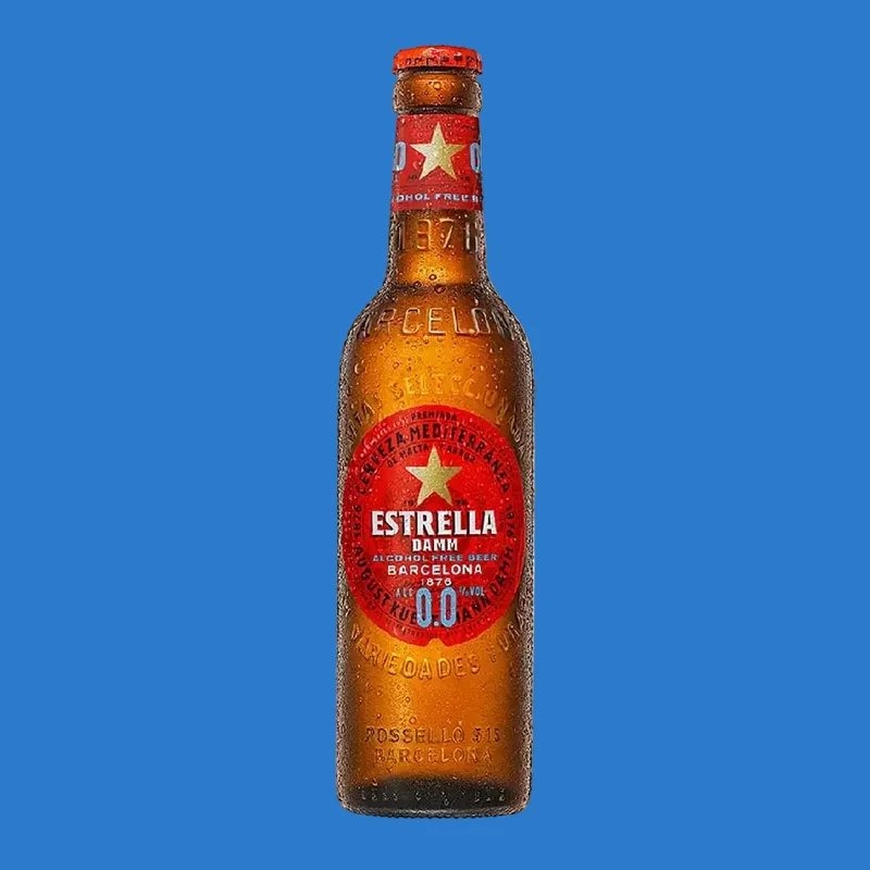 EstrellaDammAlcoholFreeBeerBottle(0.0%ABV)FormerlyFreeDamm