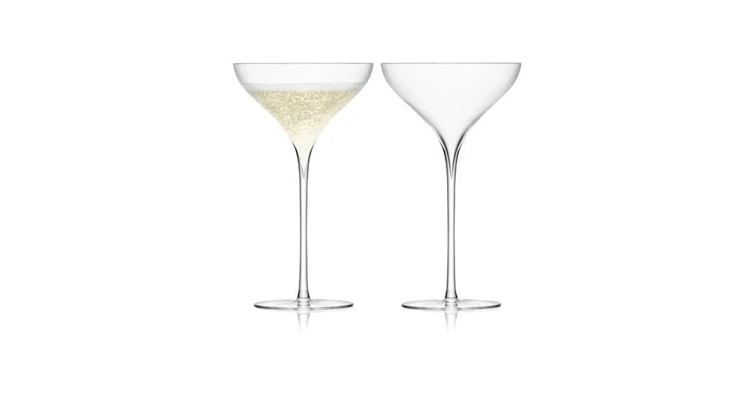 LSASavoyChampagneSaucers–Clear250ml(setof2)