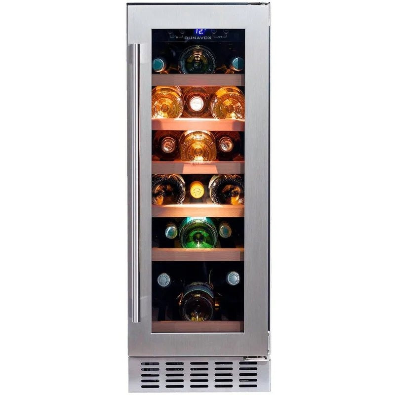 DunavoxFLOW-19–300mm–19Bottle–BuiltInUndercounterWineCooler–DAUF-19.58SS