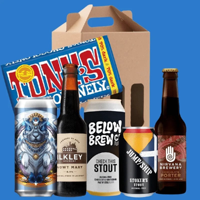 5BottleAlcoholFreeDarkBeer,ChocolateBar&GiftBox