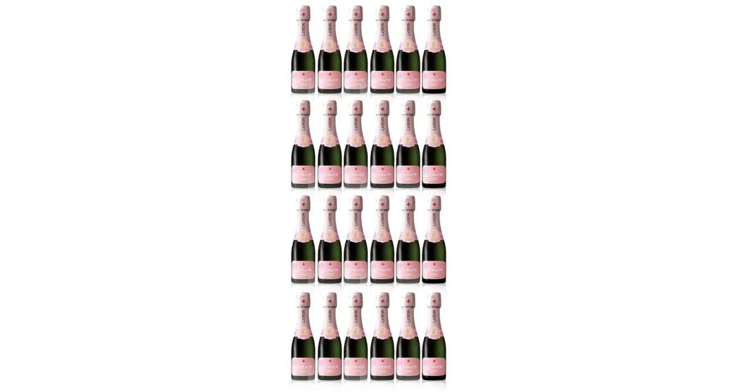 LansonRoséLabelMiniChampagne20clx24CaseDeal