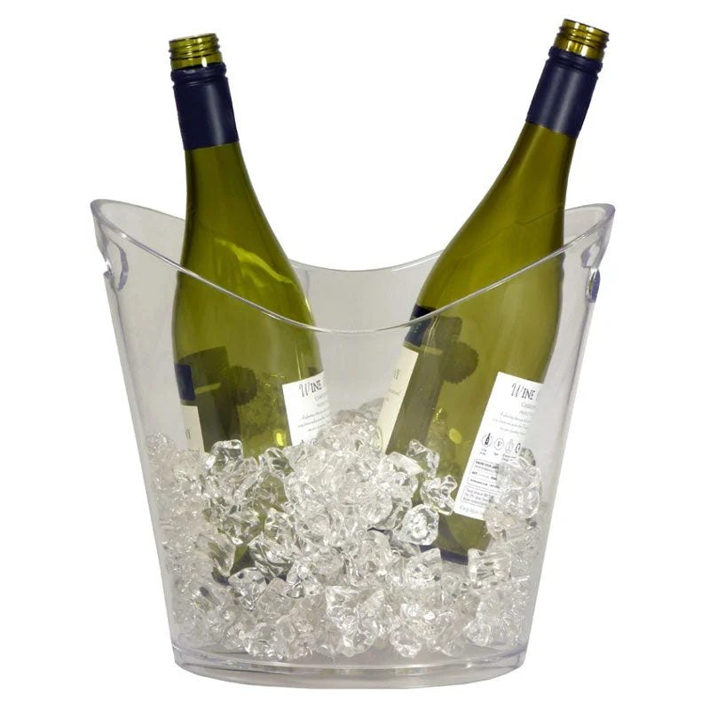 Plastic2BottleWine&ChampagneCooler/IceBucket–Clear