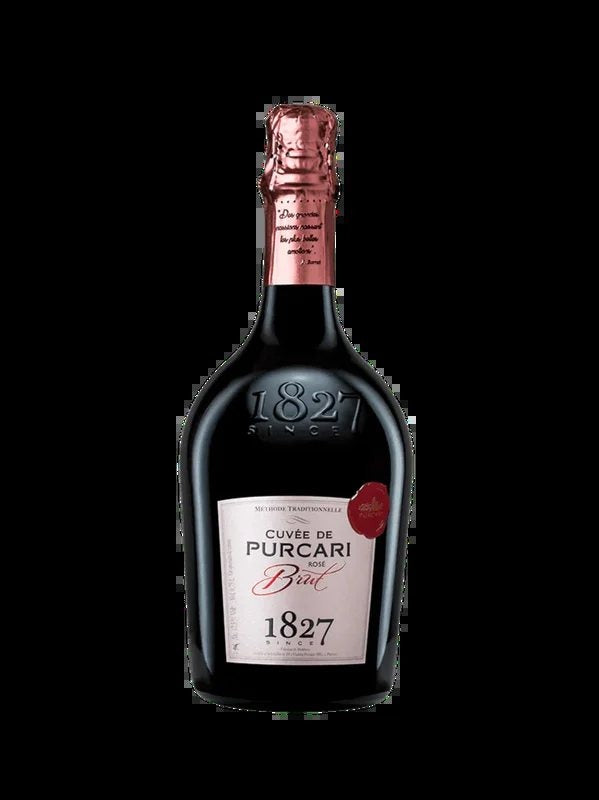 PurcariCuveedePurcariBrutRoseMoldovanSparklingWinewithtwobrandedglasses