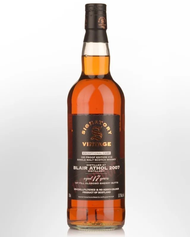 2007SignatoryVintageBlairAthol17YearOld100ProofEdition#12ExceptionalCaskSingleMaltScotchWhisky(700ml)