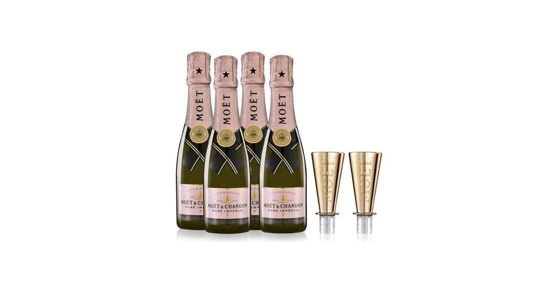 Moët&ChandonRoseChampagneMini20clsx4&Sippersx2