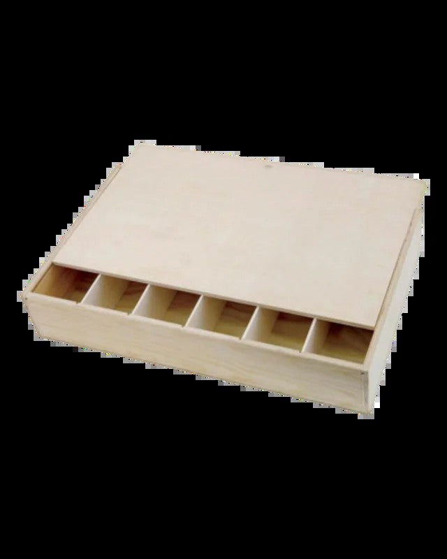 6BottleWoodenGiftBoxSlidingLid