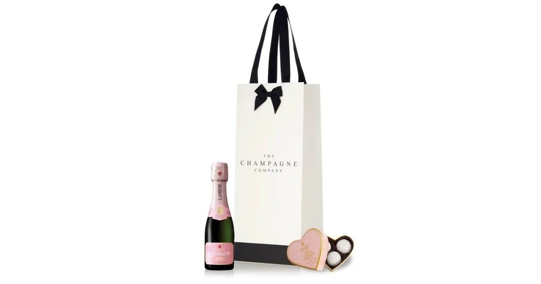 LansonRoséChampagne20cl,Truffles&LuxuryGiftBag