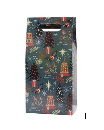 BottleGiftBox,TwoBottleChristmasDesign