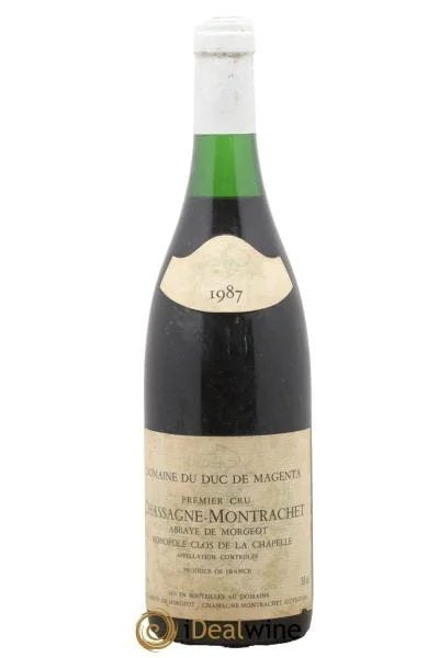Chassagne-Montrachet1erCruClosdelaChapelleDucdeMagentaAbbayedeMorgeot1987