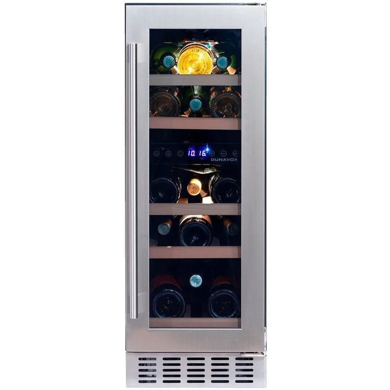 DunavoxFLOW-17–300mmDualZone–17Bottle–BuiltIn/FreestandingWineCooler–DAUF-17.58DSS