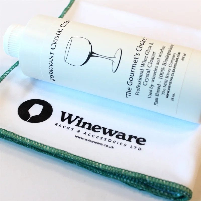 GlasswareCleaningSet–LargeCloth&CrystalCleanLiquid