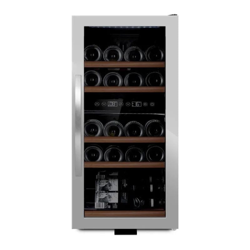 mQuvée–WineExpert24-DualZone–FreestandingWineCooler–StainlessSteel