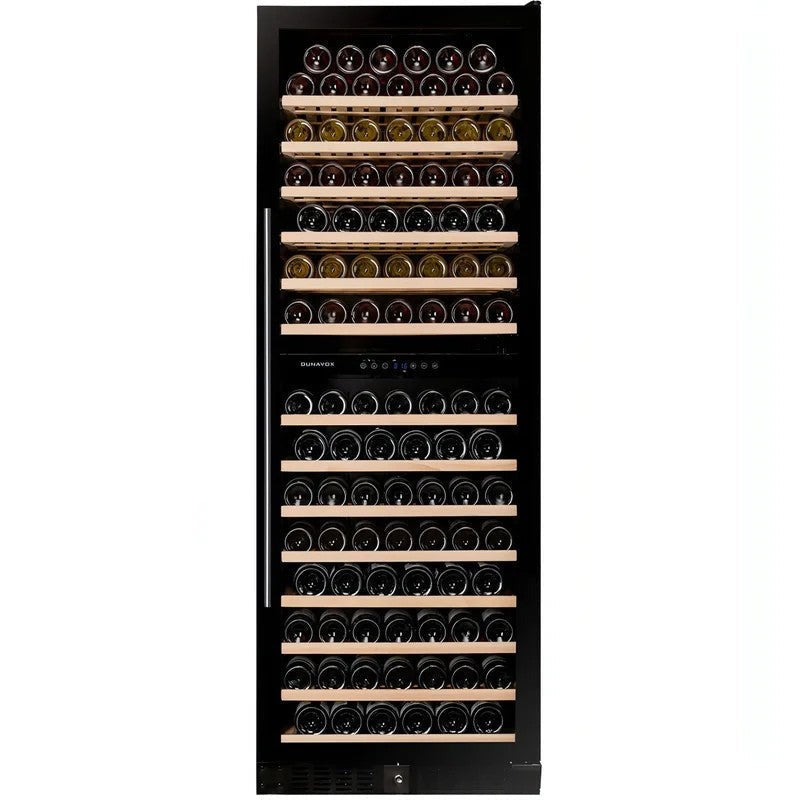 DunavoxGRANDE-181–655mmWidth–DualZone–181Bottle–BuiltIn/FreestandingTallWineCooler–DX-181.490DBK