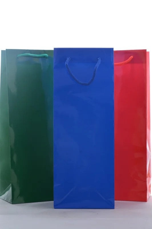 3HolidayWineGiftBags(Blue,Green,Red)