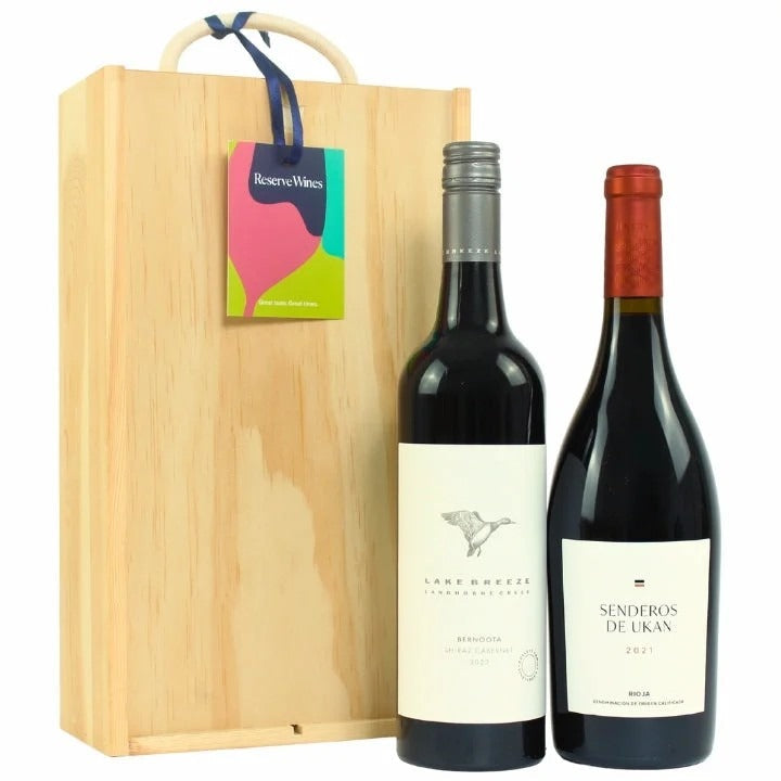 DeluxeBirthdayRedWineGift–RiojaandShirazCabernet