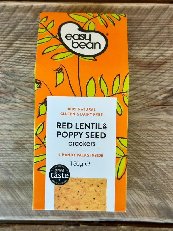 EasyBeanRedLentil&PoppySeedCrackers-Gluten&DairyFree