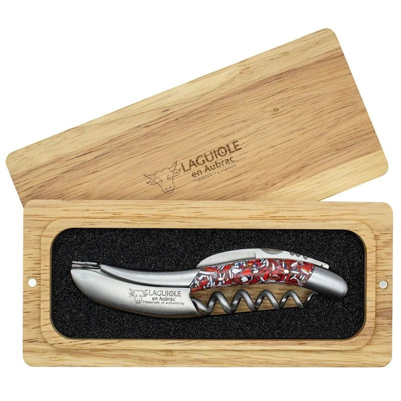 LaguioleenAubracSommelierCorkscrewRecycledCreditCardHandle