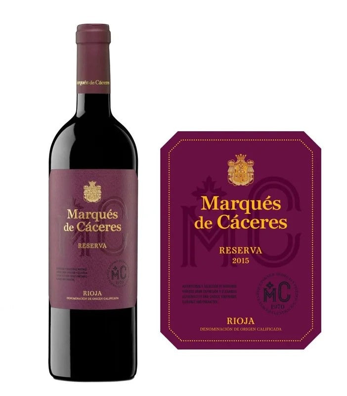 DAMAGEDLABEL:MarquesdeCaceresRiojaReserva2014(750ml)